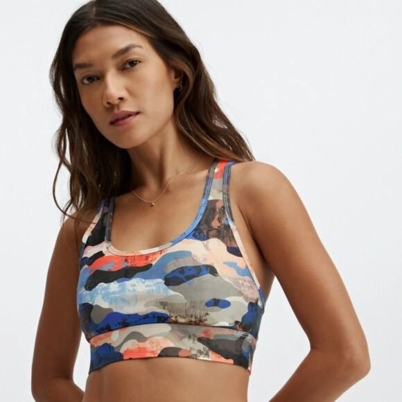 Camo Sports Bra Racerback Size S Multicolor - Picture 6 of 10